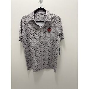 Barstool Golf x Jupiter Links Polo Shirt Men M NWT Gray Print Stretch 2026 TGL